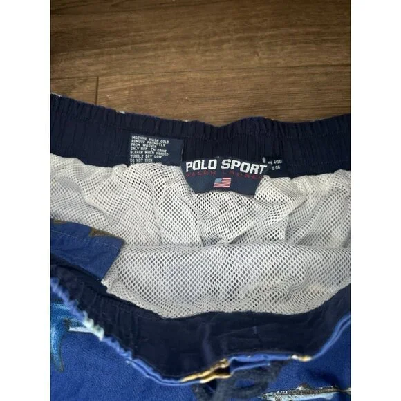 Vintage VTG Y2K Polo Sport Nylon Swim Shorts - Picture 5 of 8